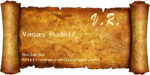 Vasas Rudolf névjegykártya